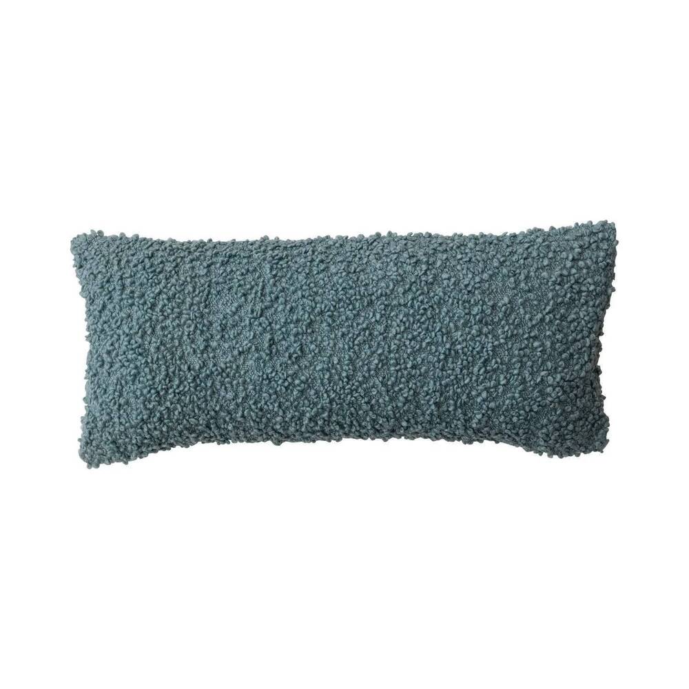 NEW CREATIVE CO-OP indoor outdoor rectangle pillow in blue green